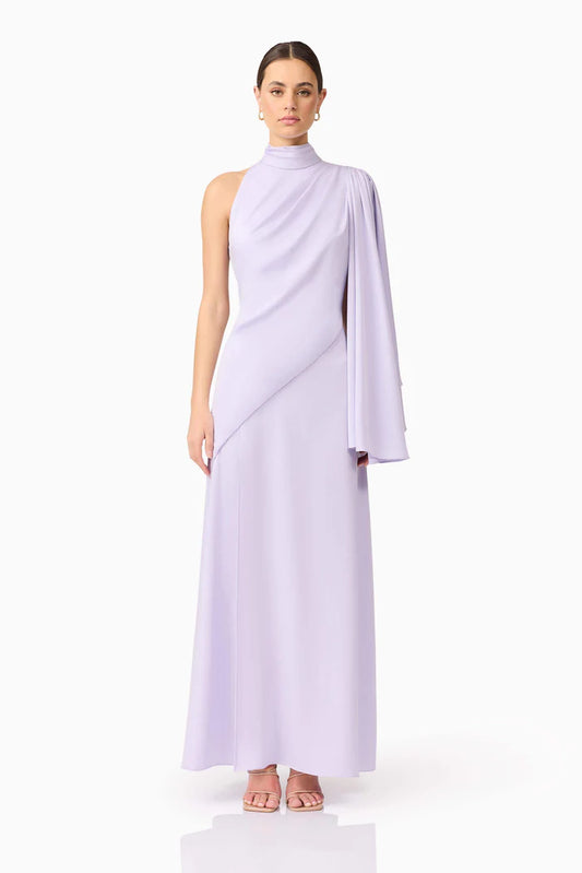 Anika Asymmetrical Maxi Dress in Purple